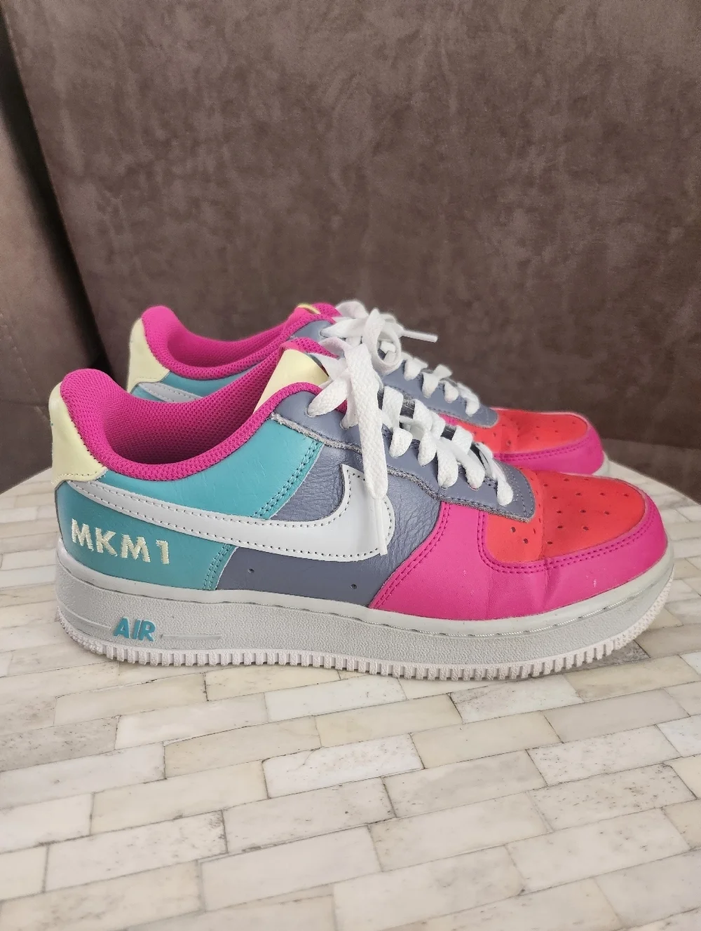 Nike Air Force 1 sneakers custom-designed size 7.5